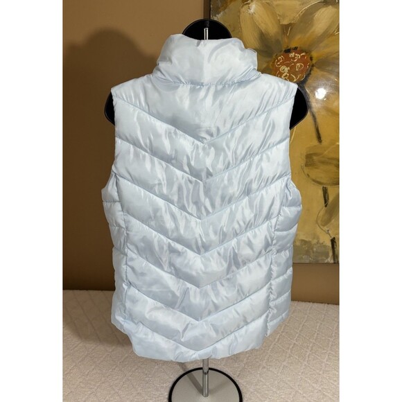So Authentic American Heritage Light Blue Full Zip Puffer Vest Side Pockets Sz L - Picture 8 of 16